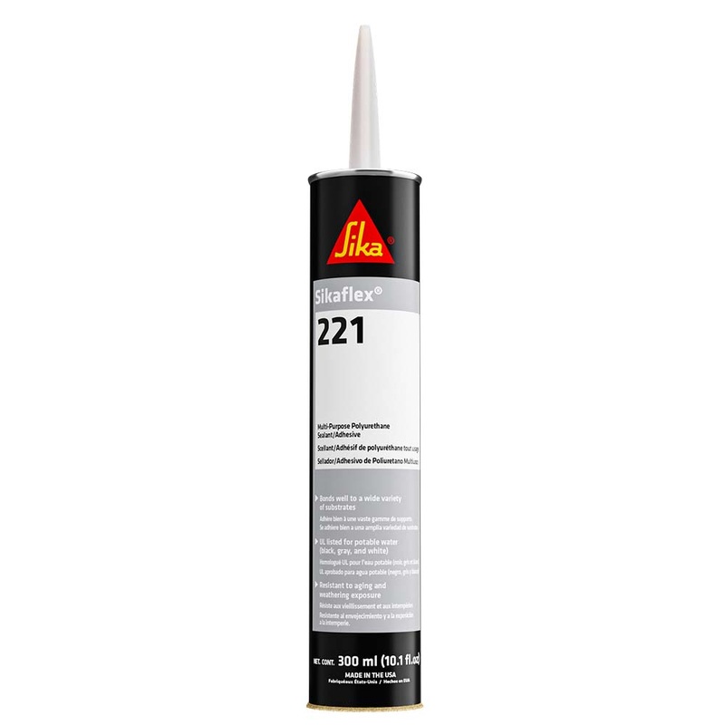 Sika Sikaflex 221 Multi-Purpose Polyurethane Sealant/Adhesive – 10.3oz(300ml) Cartridge – Black [90893]