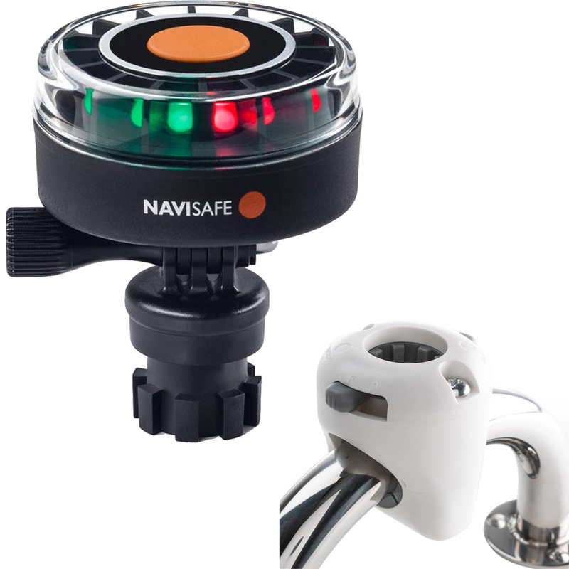 Navisafe Navilight 2NM Tricolor w/Navimount Base  Rail Mount – White [340KIT3]