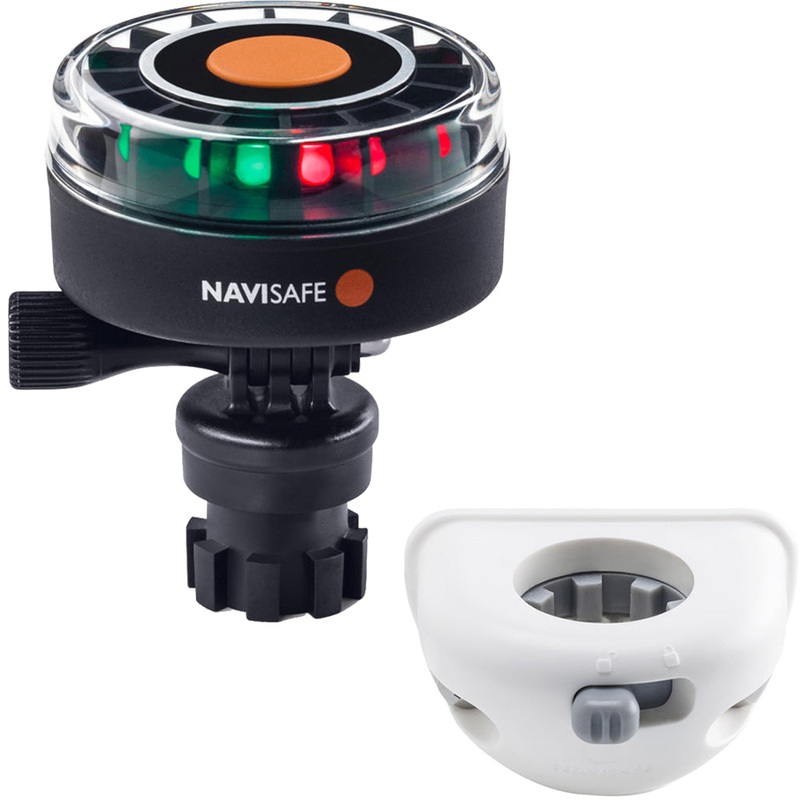 Navisafe Navilight 2NM Tricolor w/Navimount Base  Vertical Mount – White [340KIT6]