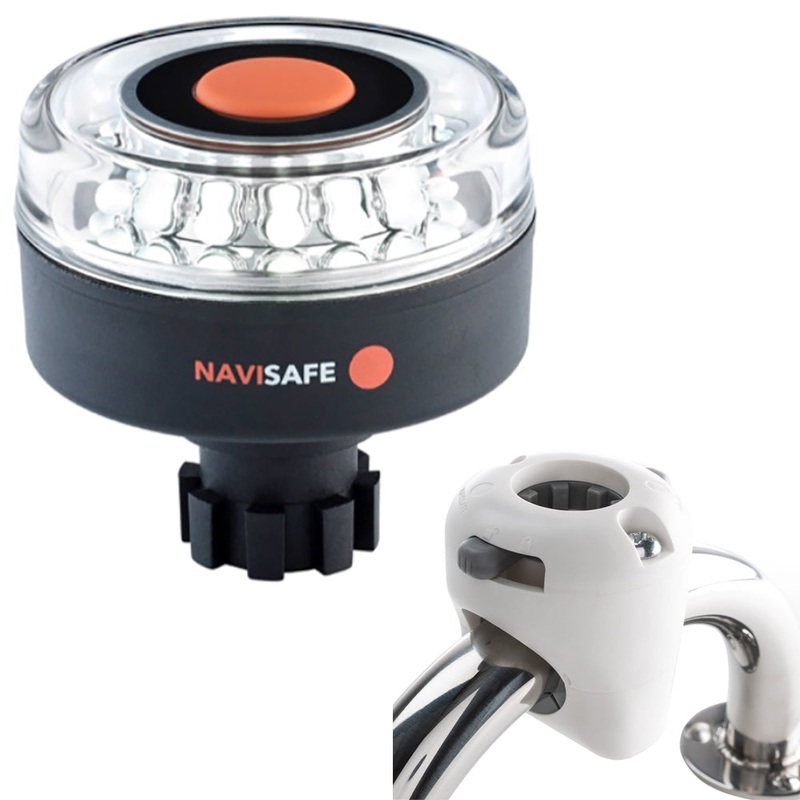 Navisafe Navilight 360 2NM w/Navibolt Base  Rail Mount – White [042KIT3]