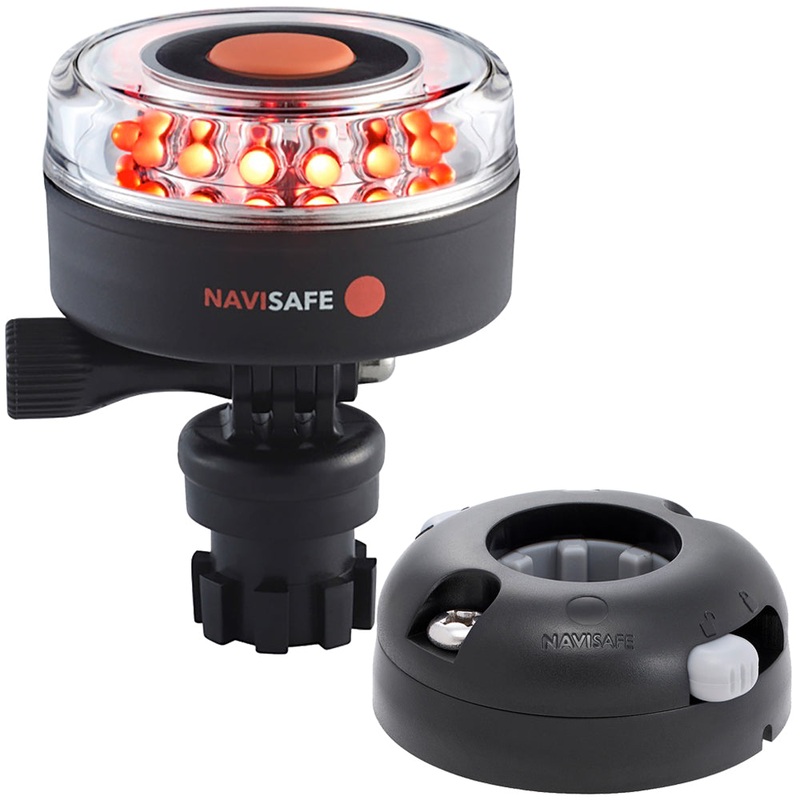 Navisafe Navilight All RED 360 2NM w/Navimount Base  Horizontal Mount – Black [045KIT7]