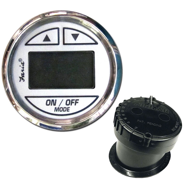 Faria Chesapeake White SS 2 Depth Sounder w/In-Hull Transducer [13851]
