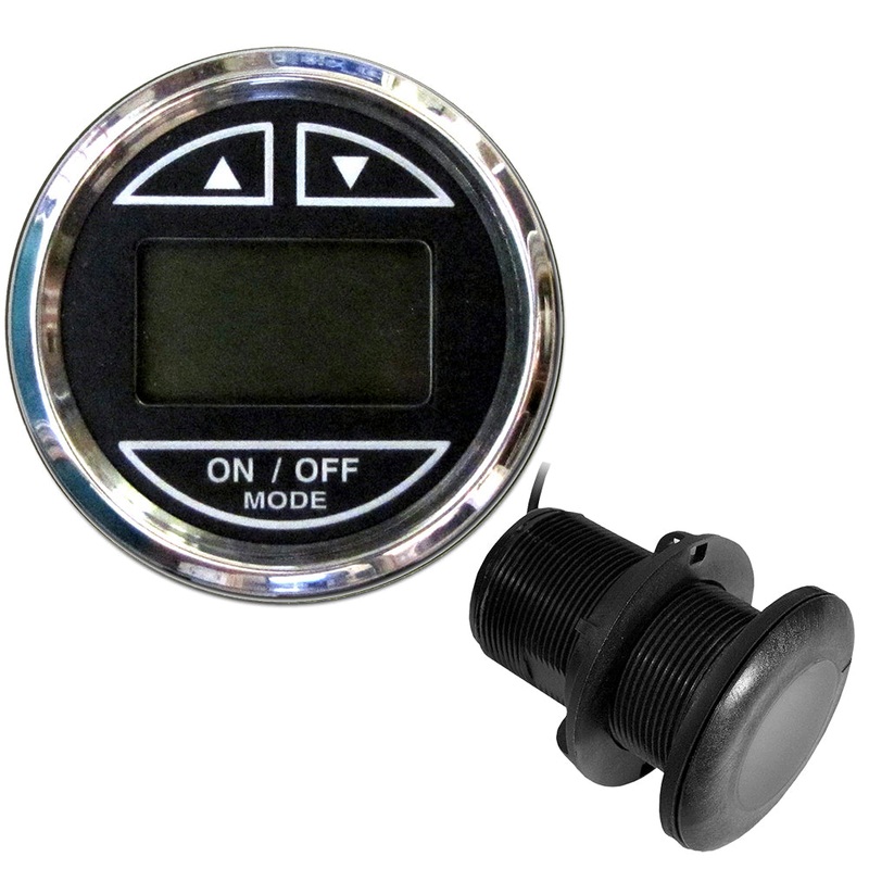 Faria Chesapeake Black 2 Depth Sounder w/Thru-Hull Transducer [13795]