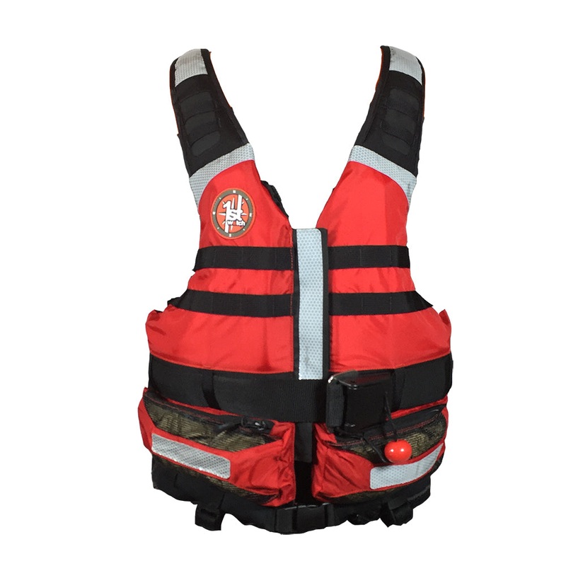 First Watch SWV-100 Rescue Swimmers Vest – Red/Black [SWV-100-RD-U]