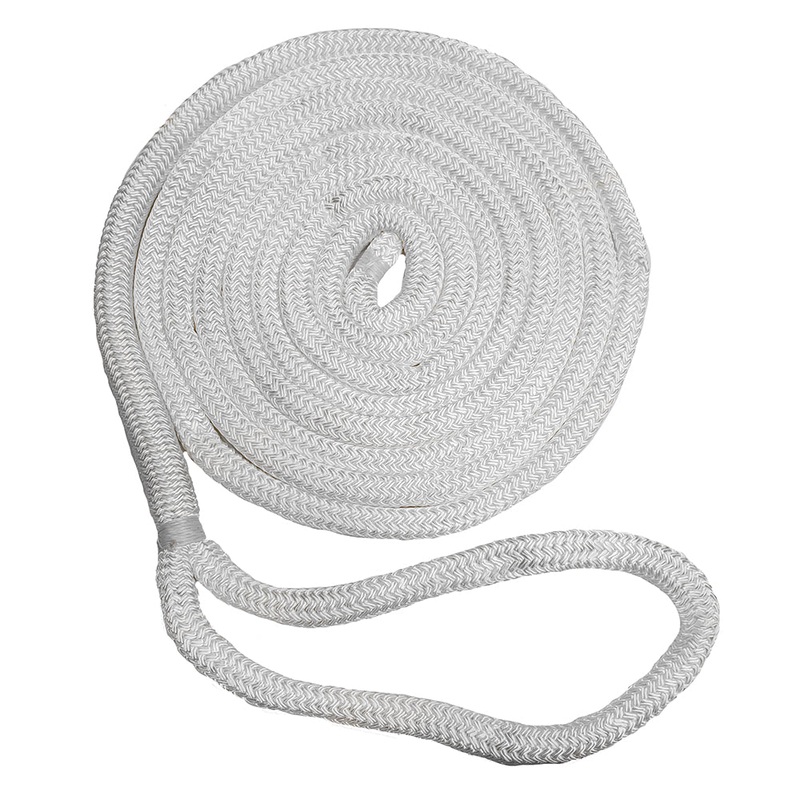 New England Ropes 5/8 Double Braid Dock Line – White – 35 [C5050-20-00035]