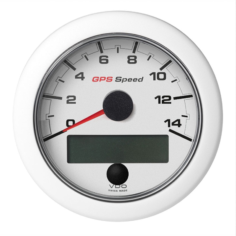 Veratron 3-3/8 (85mm) OceanLink GPS Speedometer (0-14 KN/MPH/KMH) White Dial  Bezel [A2C1352010001]