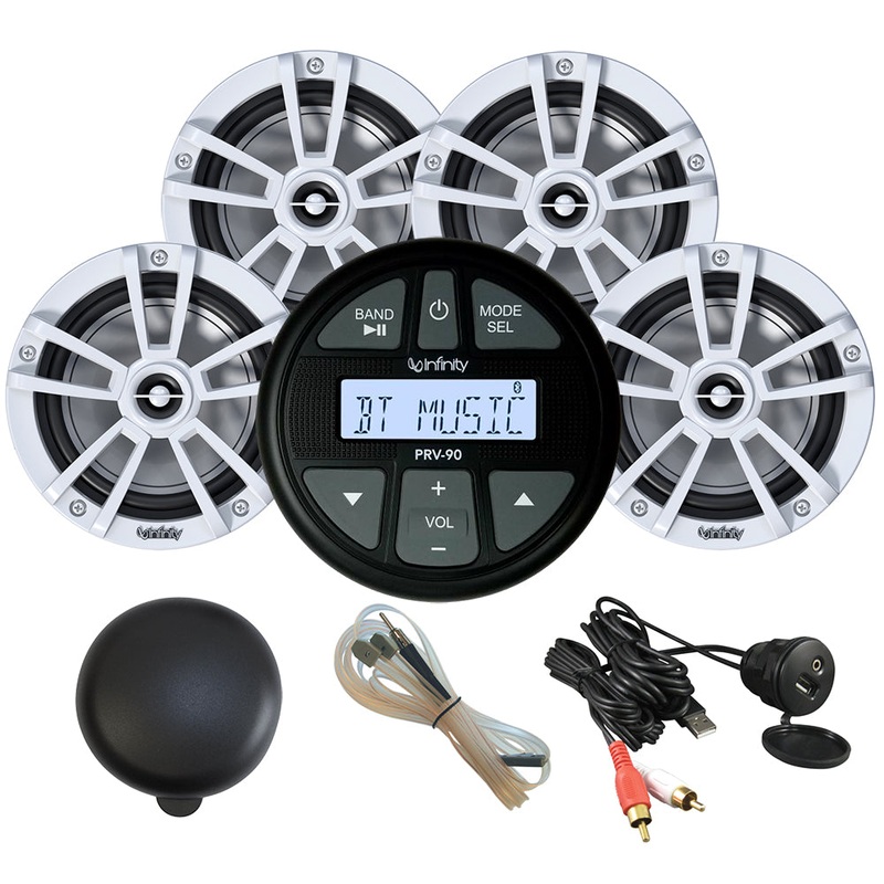 Infinity MPK90-4 Package PRV90, 4x Speakers, Cover SEAUSBMINI-P, SEADP36AXT