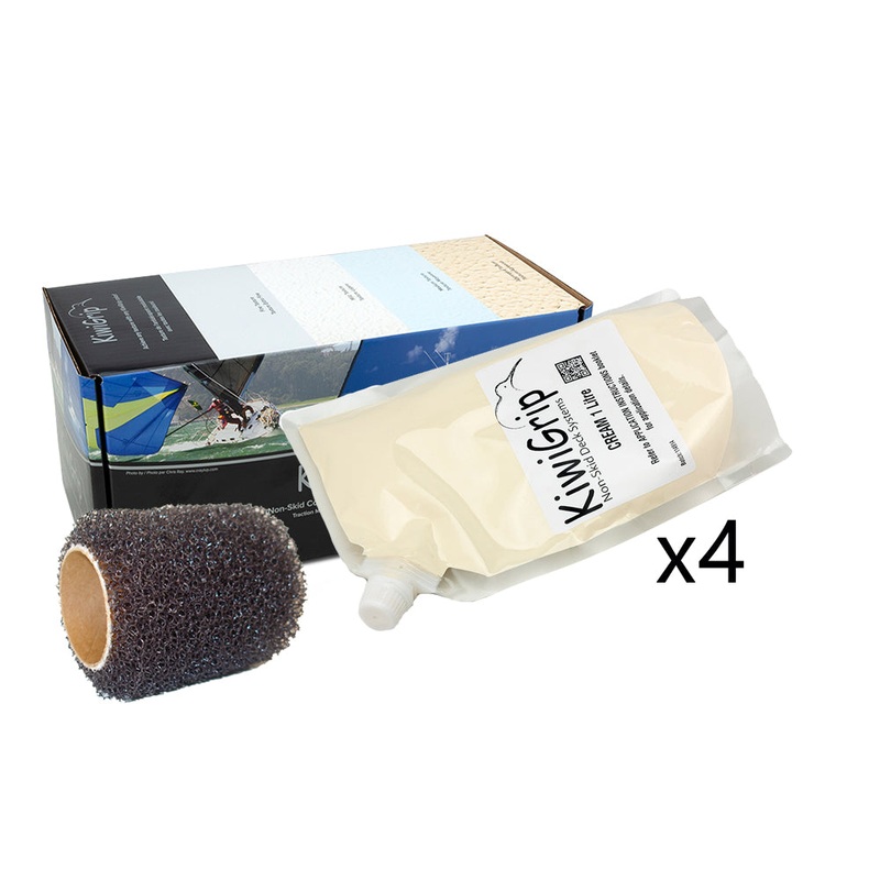KiwiGrip 4 – 1 Liter Pouches – Cream w/4 Roller [KG-4CP-R]