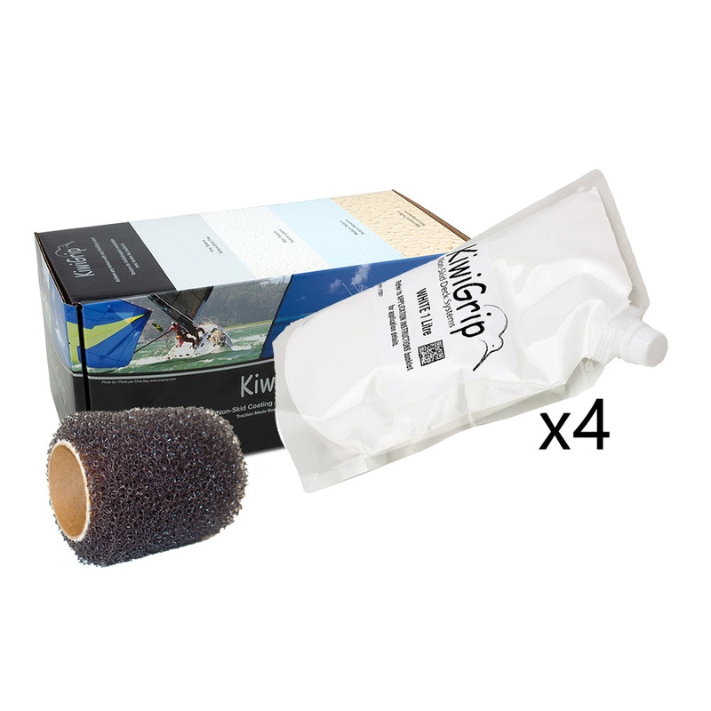KiwiGrip 4 – 1 Liter Pouches – White w/4 Roller [KG-4WP-R]