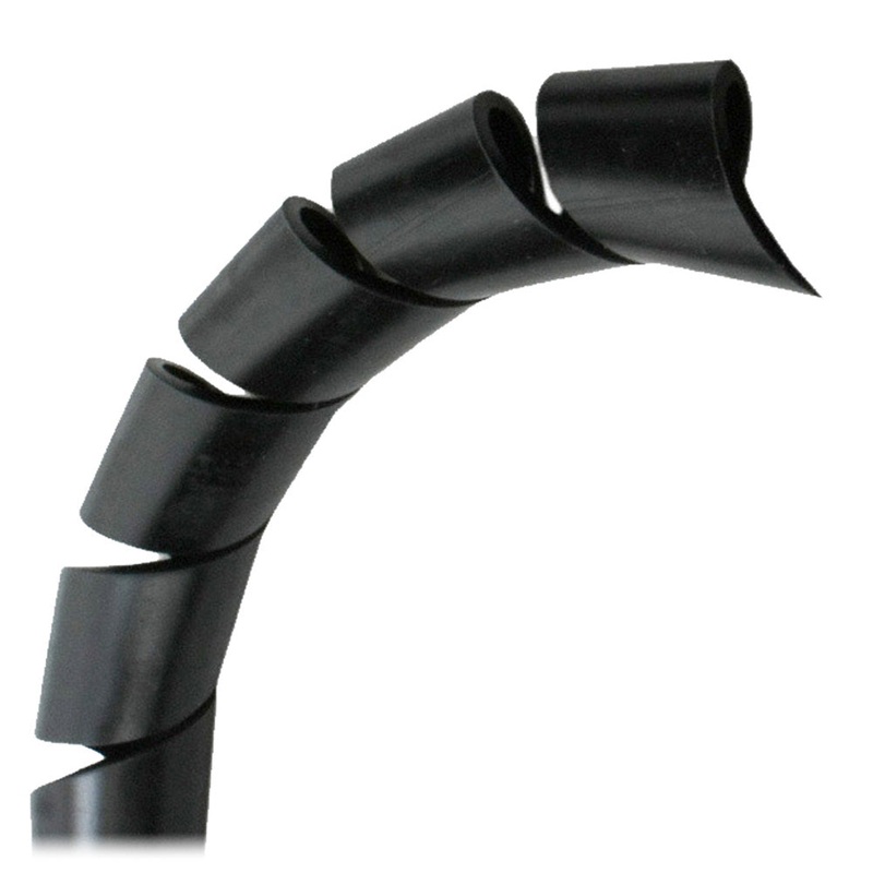 Pacer 1/2 Spiral Wrap – Black – 100′ Roll