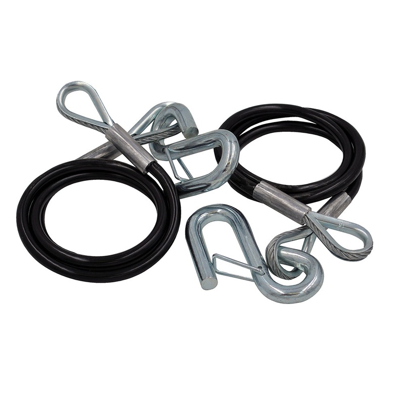 C.E. Smith Safety Cables – 5000lb Capacity – PVC Coated – Pair [16672A]