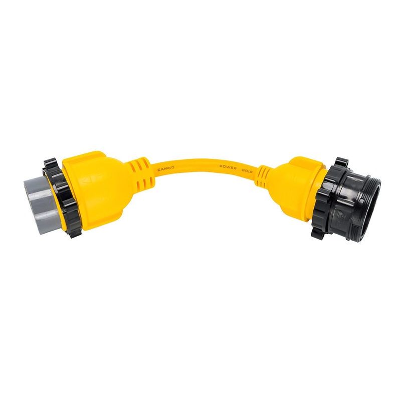 Camco 50AM/30AF Power Grip Marine 12 Locking Adapter – M-Lock/F-Locking Adapter [55625]