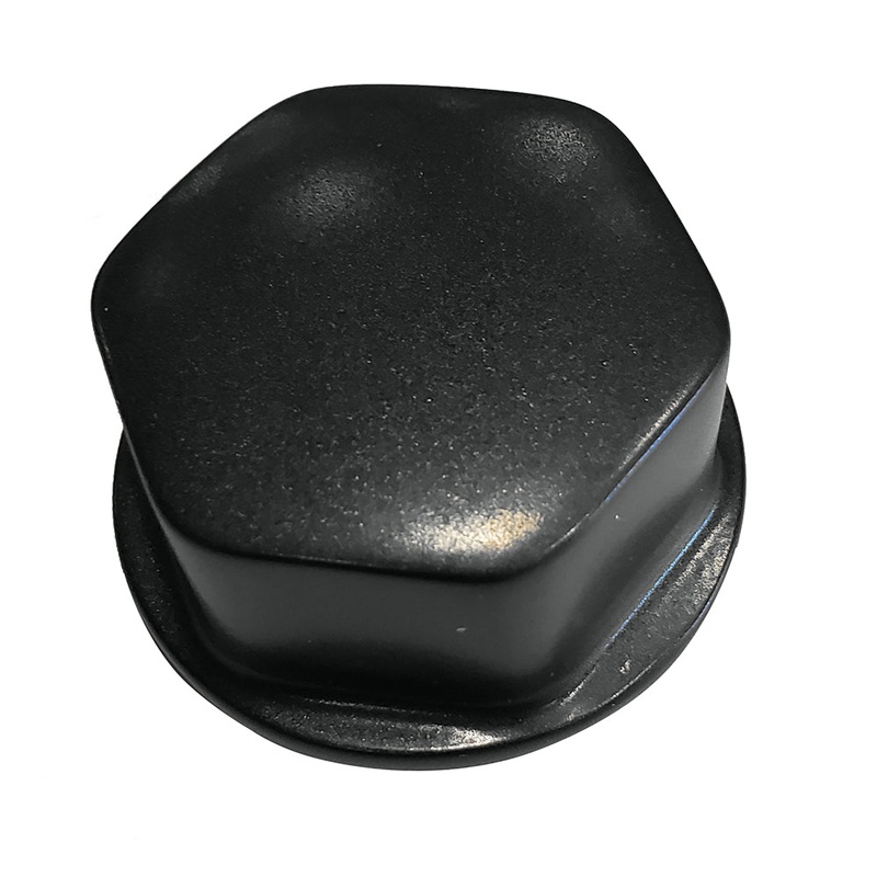 Schmitt Marine Faux Center Nut Black w/1/2  5/8 M12 Base f/Cast Steering Wheels [CAP030B]