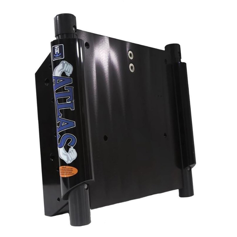 T-H Marine ATLAS 6 Set Back Hydraulic Jack Plate – Gloss Black Anodized [AHJ-6V-B-DP]