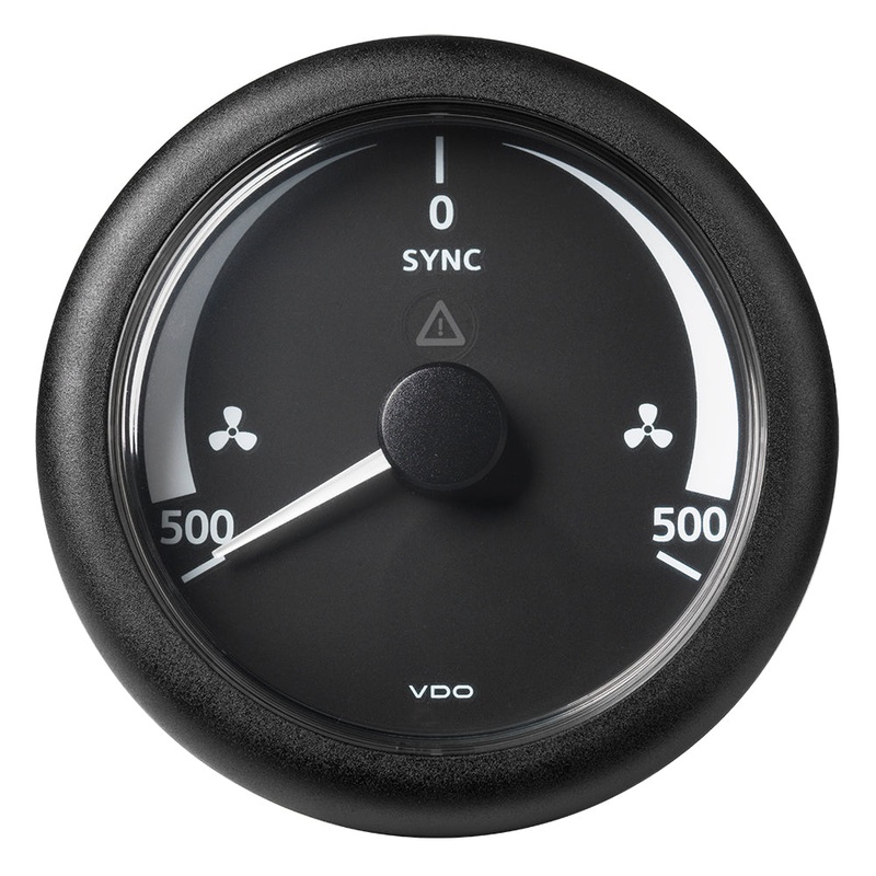 Veratron 3-3/8 (85MM) ViewLine Synchronizer -500/+500 RPM – 8 to 32V – Black Dial  Bezel [A2C59512402]