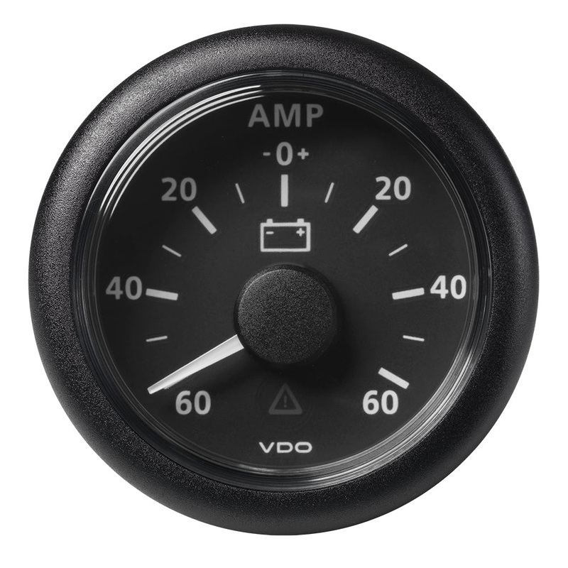 Veratron 52MM (2-1/16) ViewLine Battery Status Gauge -60/+60AMP – Black Dial  Bezel [A2C59512328]