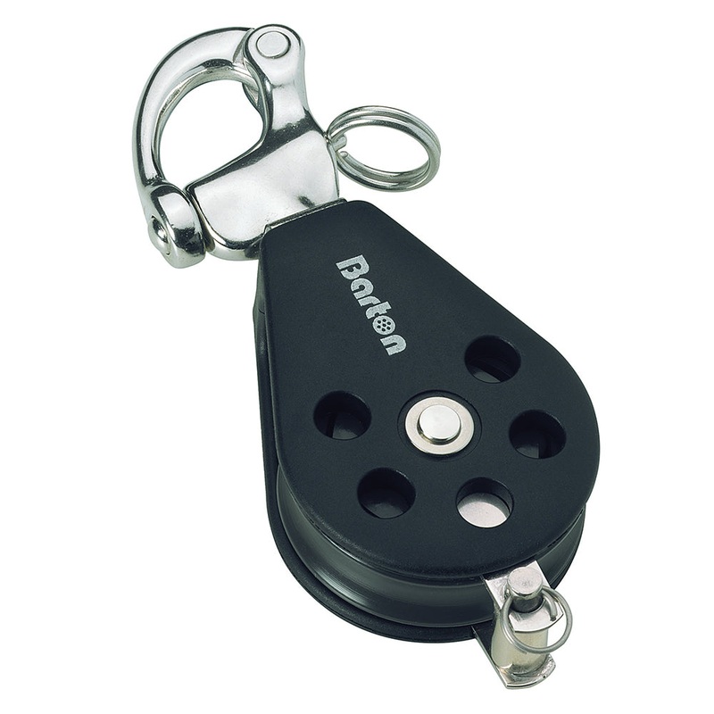 Barton Marine Series 3 Single Snap Shackle  Becket Block – 45mm [N03 141]