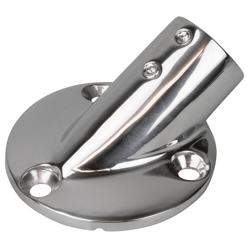Sea-Dog Rail Base Fitting 2-3/4 Round Base 30 316 Stainless Steel – 1 OD [280301-1]