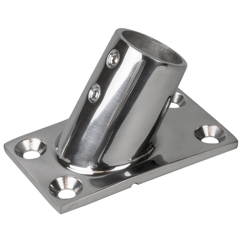 Sea-Dog Rail Base Fitting Rectangular Base 60 316 Stainless Steel – 1-7/8 x 3-1/4 – 1 OD [281601-1]