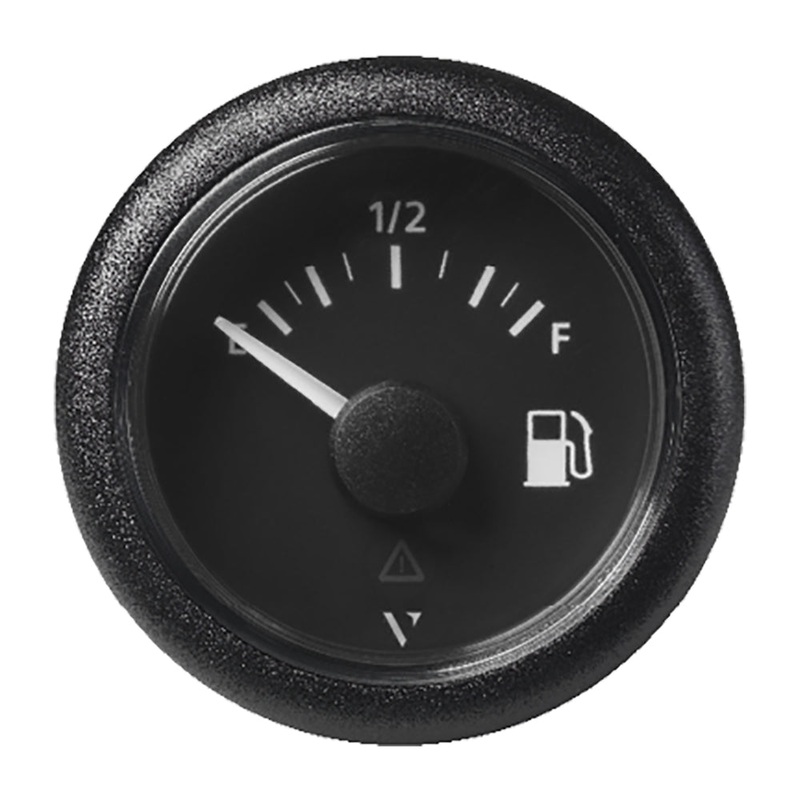 Veratron 52MM (2-1/16) ViewLine Fuel Level Gauge Empty-Full – 0-90 OHM – Black Dial  Round Bezel [A2C59514085]