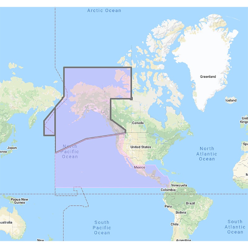 Furuno US  Canada Pacific Coast, Hawaii, Alaska, Mexico to Panama – C-MAP Mega Wide Chart [MM3-VNA-035]
