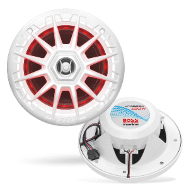 Boss Audio MRGB55B 5.25 Marine Speakers w/RGB Lighting – White [MRGB55W]