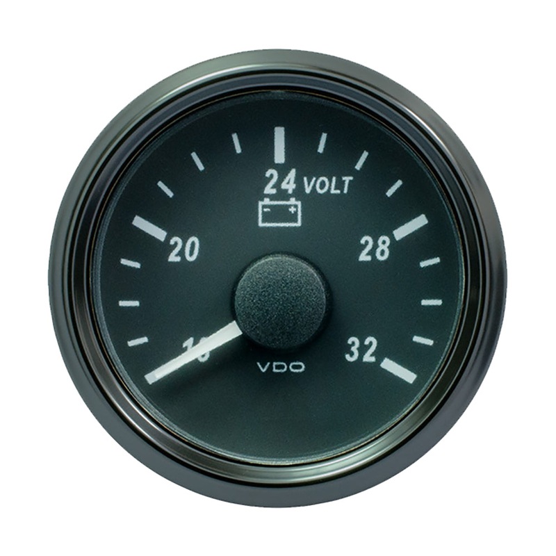 VDO SingleViu 52mm (2-1/16) Voltmeter f/24V Systems – 32V [A2C3832780030]