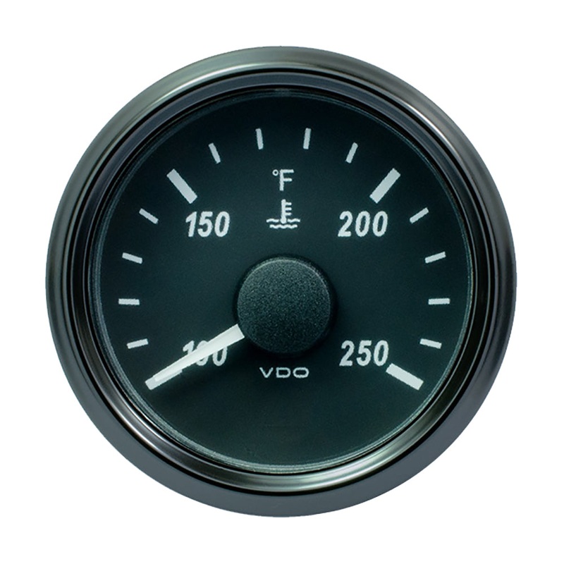 VDO SingleViu 52mm (2-1/16) Water Temperature Gauge – 250F – 450-30 Ohm [A2C3833340030]