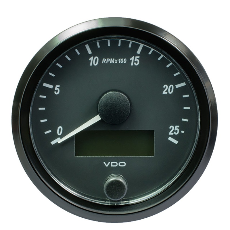 VDO SingleViu 80mm (3-1/8) Tachometer – 2500 RPM [A2C3832970030]