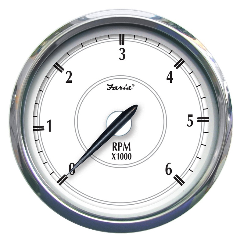 Faria Newport SS 5 Tachometer f/Gas Inboard – 6000 RPM [45013]