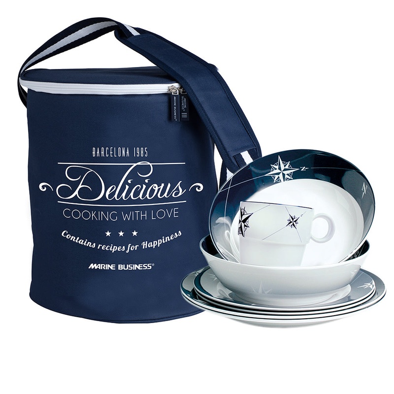 Marine Business Melamine Tableware Set  Basket – NORTHWIND – Set of 24 [15144]