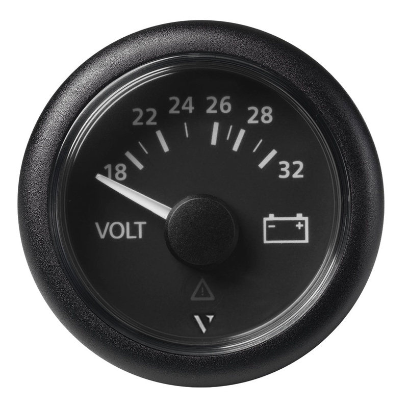 Veratron 52mm (2-1/16) Viewline Voltmeter 18-32V – Black Dial  Bezel [A2C59512458]