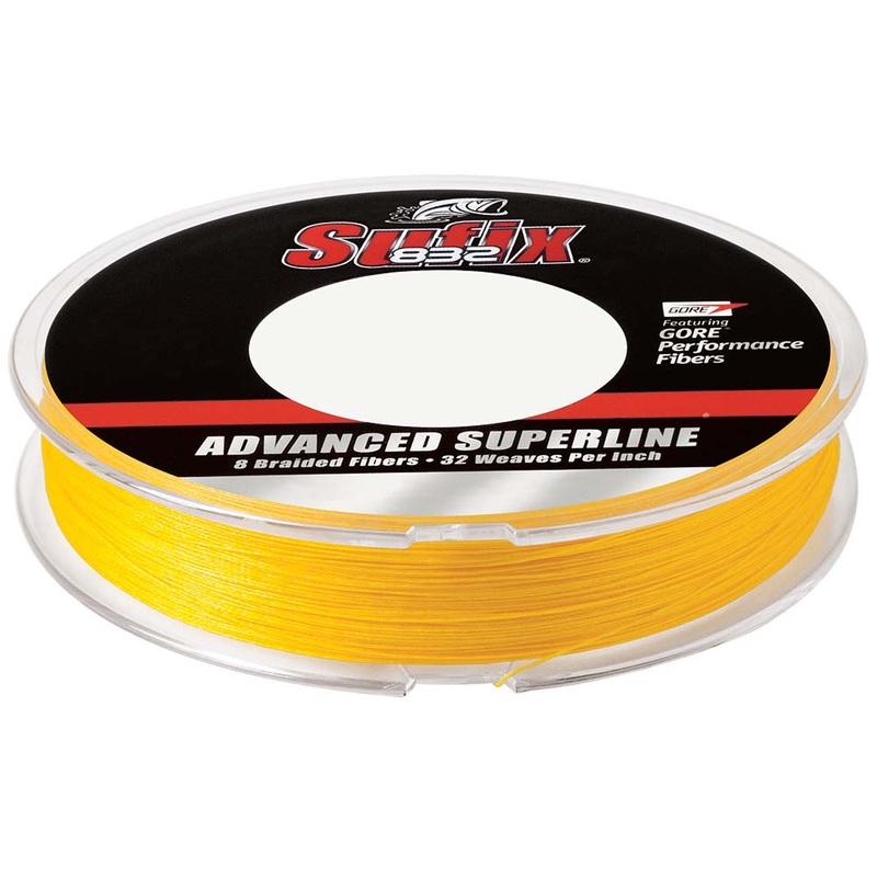 Sufix 832 Advanced Superline Braid – 15lb – Hi-Vis Yellow – 150 yds [660-015Y]