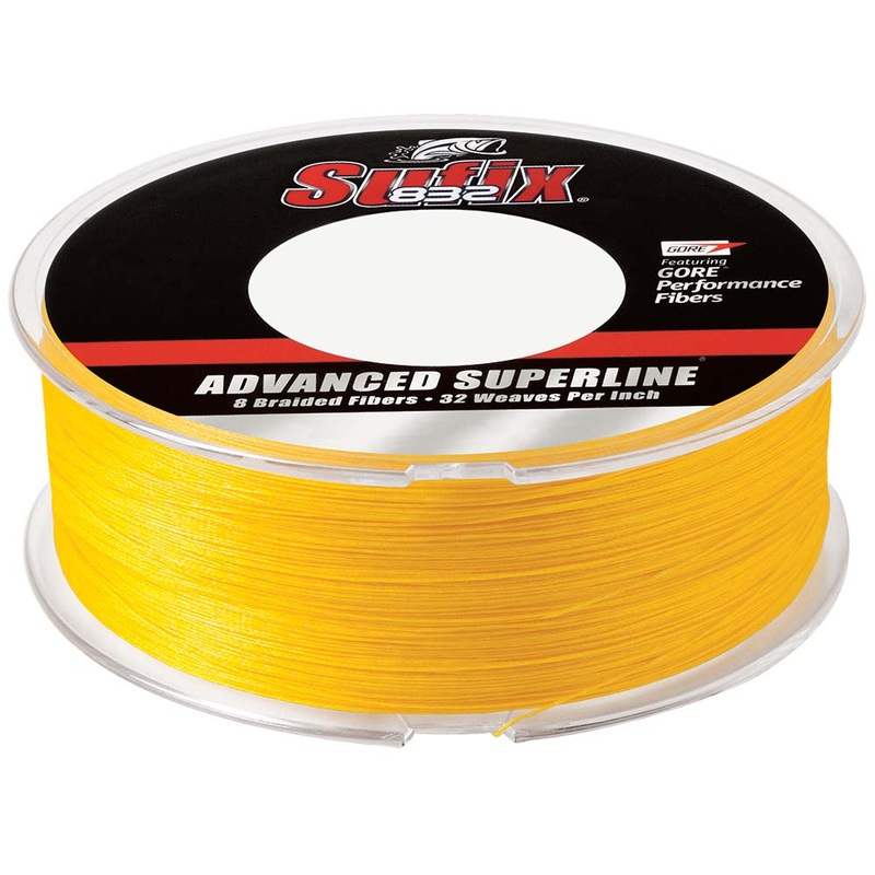 Sufix 832 Advanced Superline Braid – 15lb – Hi-Vis Yellow – 600 yds [660-215Y]