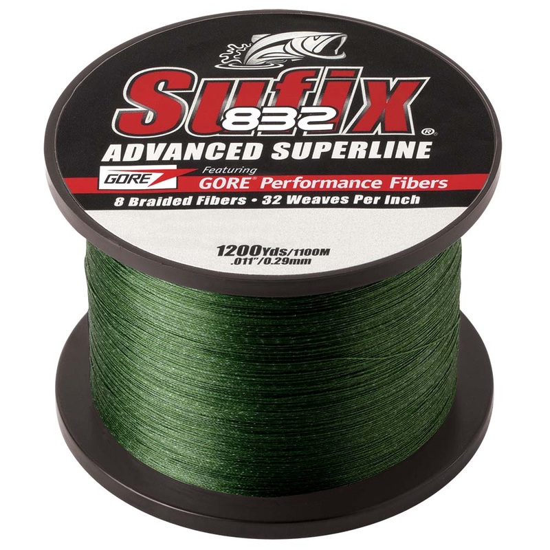 Sufix 832 Advanced Superline Braid – 15lb – Low-Vis Green – 1200 yds [660-315G]