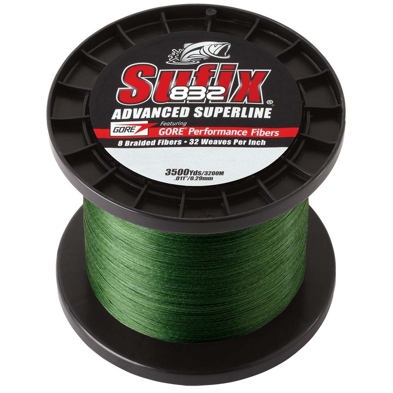 Sufix 832 Advanced Superline Braid – 15lb – Low-Vis Green – 3500 yds [660-415G]