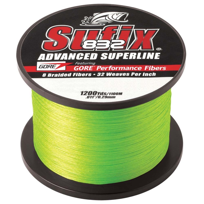 Sufix 832 Advanced Superline Braid – 20lb – Neon Lime – 1200 yds [660-320L]