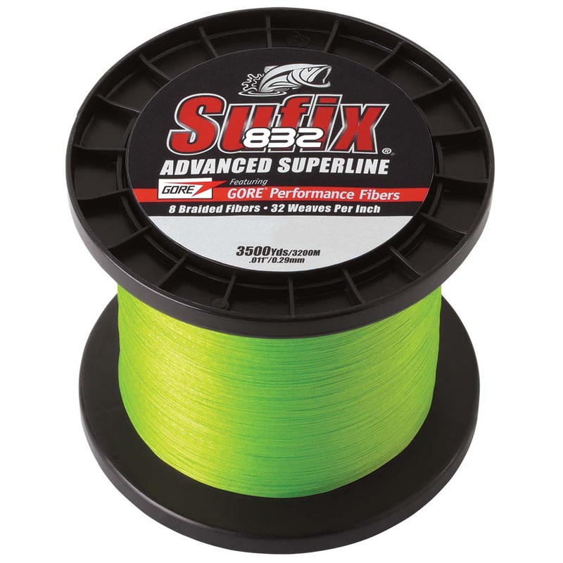 Sufix 832 Advanced Superline Braid – 30lb – Neon Lime – 3500 yds [660-430L]