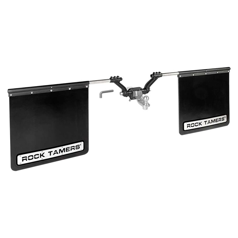ROCK TAMERS 3 Hub Mudflap System – Matte Black/Stainless [00112]
