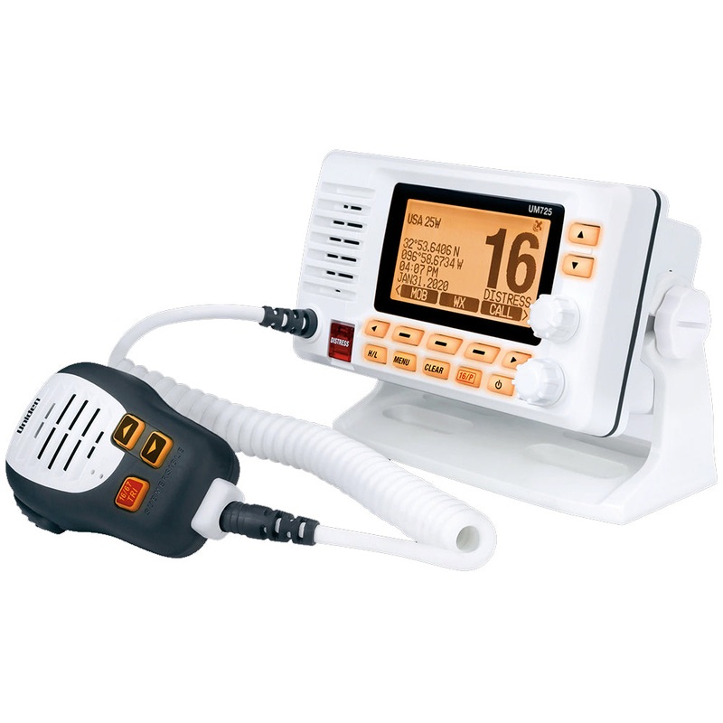 Uniden UM725 Fixed Mount Marine VHF Radio w/GPS – White [UM725G]