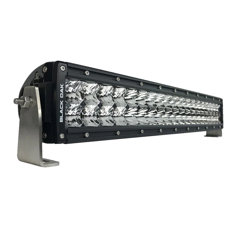 Black Oak Pro Series 3.0 Curved Double Row 20 LED Light Bar – Combo Optics – Black Housing [20CC-D5OS]