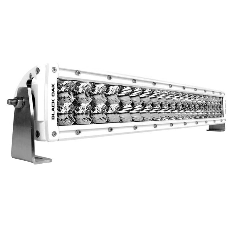 Black Oak Pro Series 3.0 Curved Double Row 20 LED Light Bar – Combo Optics – White Housing [20CCM-D5OS]
