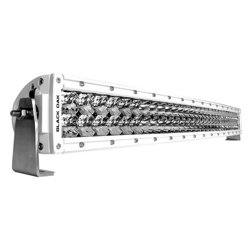 Black Oak Pro Series 3.0 Curved Double Row 30 LED Light Bar – Combo Optics – White Housing [30CCM-D5OS]