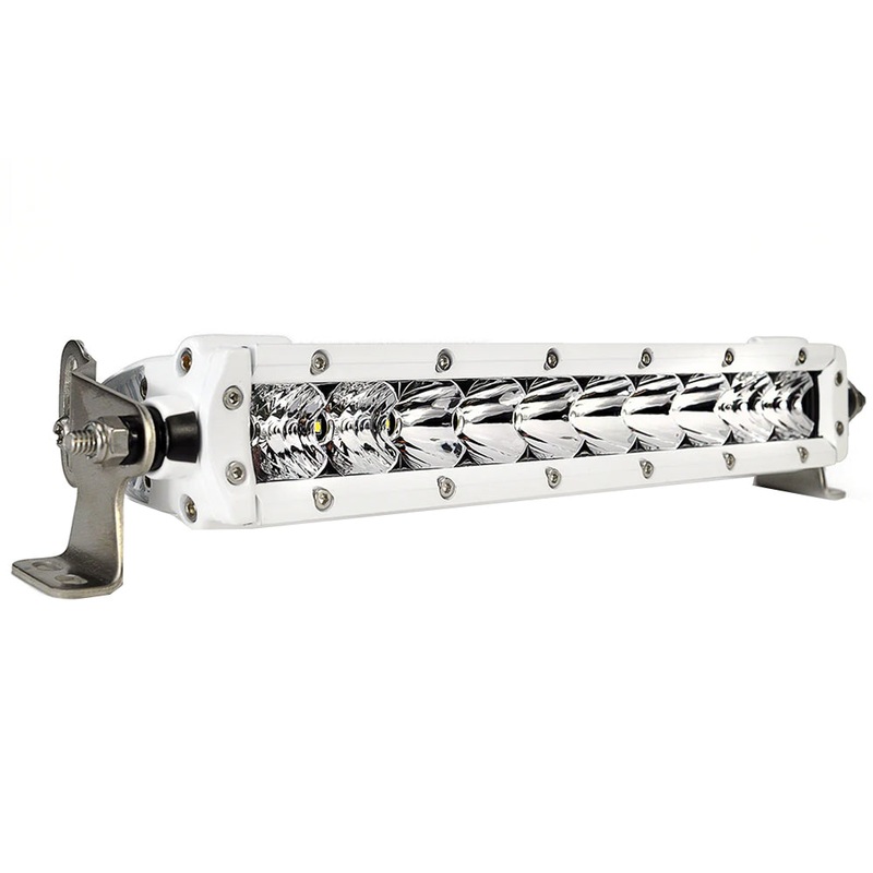 Black Oak Pro Series 3.0 Single Row 10 LED Light Bar – Combo Optics – White Housing [10CM-S5OS]