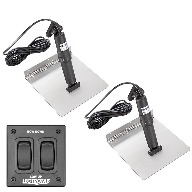 Lectrotab XKA Stainless Steel Trim Tab Kit w/Rocker Switch – 12 x 9 [XKAF12X9]