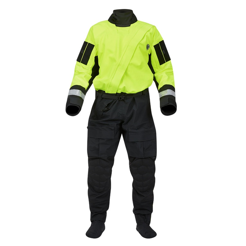 Mustang Sentinel Series Water Rescue Dry Suit – Fluorescent Yellow Green-Black – XXXL Long [MSD62403-251-3XLL-101]