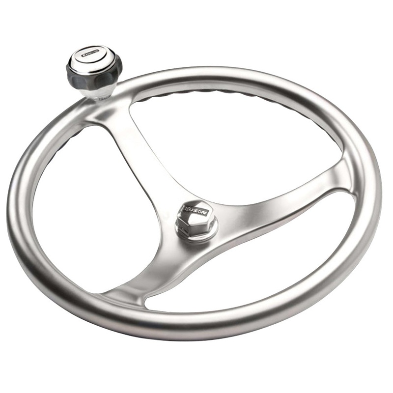 Edson Satin Finish Stainless Steel ComfortGrip 13 PowerWheel w/Knob  Nut [1710WB-13WB-KIT]