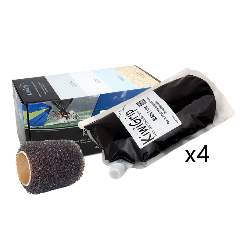 KiwiGrip 4 – 1 Liter Pouches – Black with 4 Roller [KG-4BK-PR]