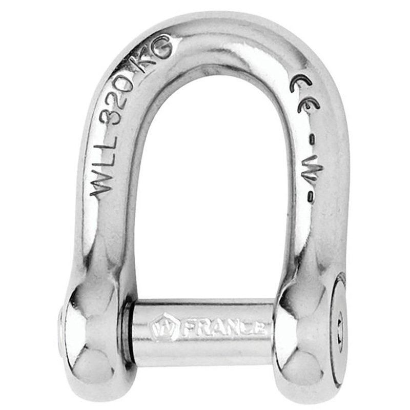 Wichard Self-Locking Allen Head Pin D Shackle – 8mm Diameter – 5/16 [01304]