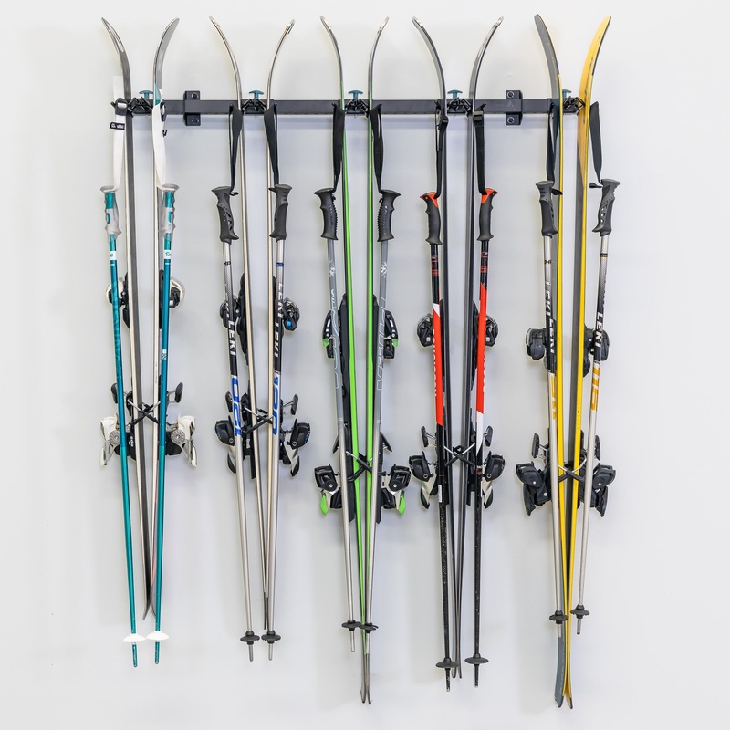 Premium G-Ski | Adjustable Wall Storage System | Holds 5 Pairs of Skis
